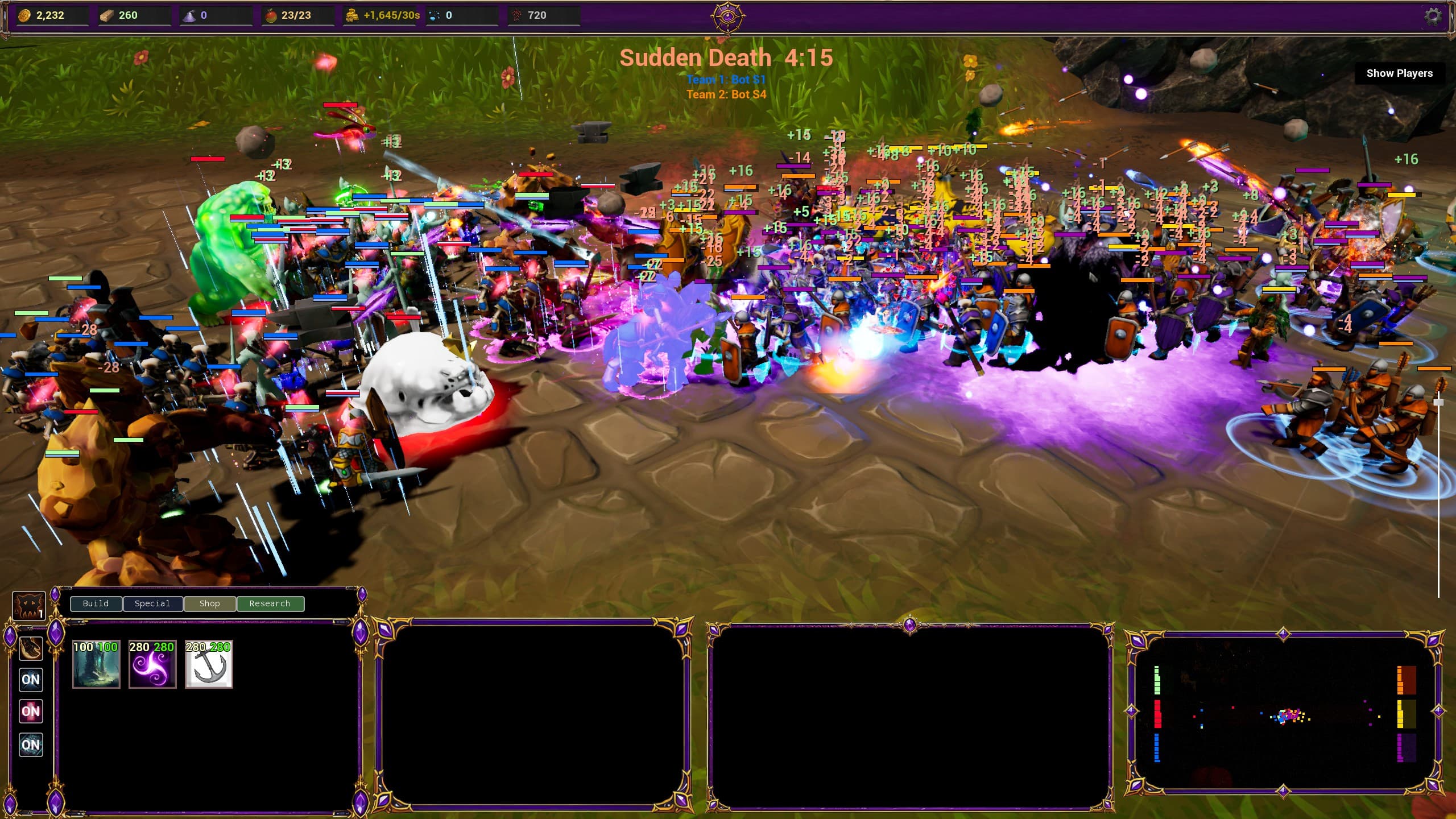 Full scale battle at sudden death