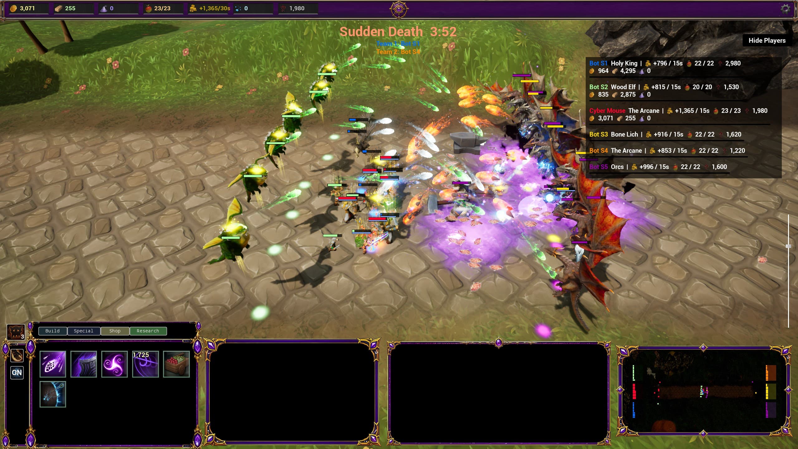 Six player sudden death